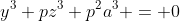 y^3+pz^3+p^2a^3 = 0