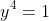 y^4=1