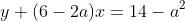 y+(6-2a)x=14-a^2