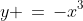 y \,=\,-x^3
