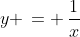 y \,= \,\frac{1}{x}