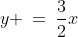 y \:=\:\frac{3}{2}x