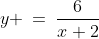 y \:=\:\frac{6}{x+2}