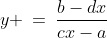 y \:=\:\frac{b-dx}{cx-a}