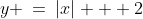 y \:=\:|x| + 2