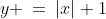 y \:=\:|x|+1