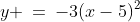 y \:=\:-3(x-5)^2