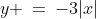 y \:=\:-3|x|