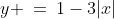 y \:=\:1-3|x|