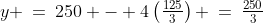 y \:=\:250 - 4\left(\tfrac{125}{3}\right) \:=\:\tfrac{250}{3}