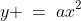 y \:=\:ax^2