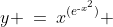 \text{Differentiate: }\;y \:=\:x^{(e^{\text{-}x^2})} 