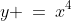 y \:=\:x^4