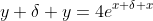 y+\delta y=4e^{x+\delta x}