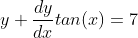 y+\frac{dy}{dx}tan(x)=7
