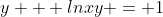 y + lnxy = 1
