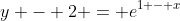 y - 2 = e^{1 - x}