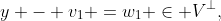 y - v_1 =w_1 \in V^{\perp},