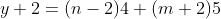 y+2=(n-2)4+(m+2)5