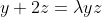 y+2z={\lambda}yz