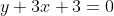 y+3x+3=0