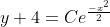 y+4=Ce^{\frac{-x^2}{2}}