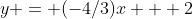 y = (-4/3)x + 2