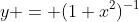 y = (1+x^2)^{-1}