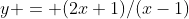 y = (2x+1)/(x-1)