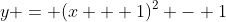 y = (x + 1)^2 - 1
