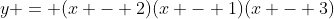 y = (x - 2)(x - 1)(x - 3)