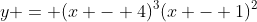 y = (x - 4)^3(x - 1)^2