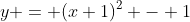 y = (x+1)^2 - 1