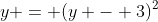 y = (y - 3)^2