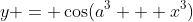 y = \cos(a^3 + x^3)