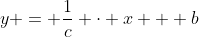 y = \frac{1}{c} \cdot x + b