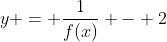 y = \frac{1}{f(x)} - 2