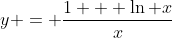 y = \frac{1 + \ln x}{x}