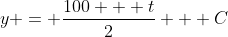 y = \frac{100 + t}{2} + C