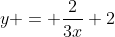 y = \frac{2}{3x}+2