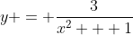 y = \frac{3}{x^2 + 1}