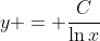y = \frac{C}{\ln{x}}