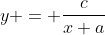 y = \frac{c}{x+a}