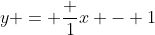 y = \frac {1}{x - 1}