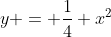 y = \frac14 x^2