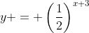 y = \left(\dfrac{1}{2}\right)^{x+3}