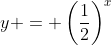 y = \left(\dfrac{1}{2}\right)^x