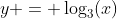 y = \log_3(x)~\implies~y=\dfrac{\ln(x)}{\ln(3)}