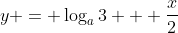 y = \log_a{3} + \frac{x}{2}
