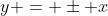 y = \pm x